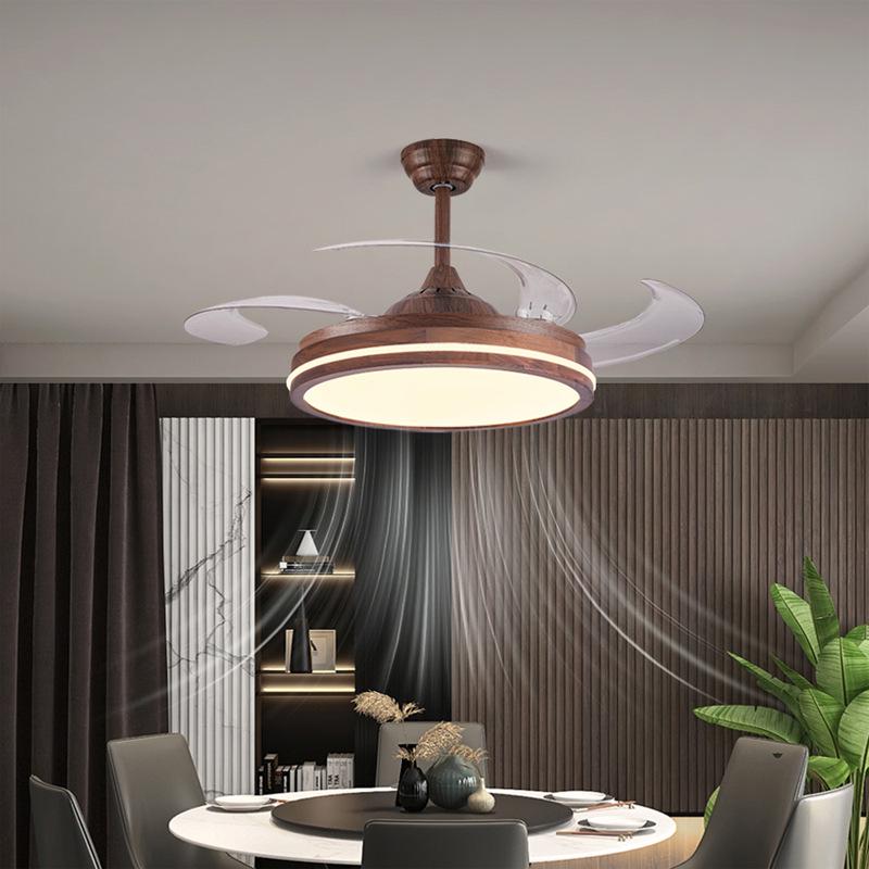 Solid Wood North American Walnut Ceiling Lamp with Full Spectrum Eye Protection for Living Room and Bedroom
