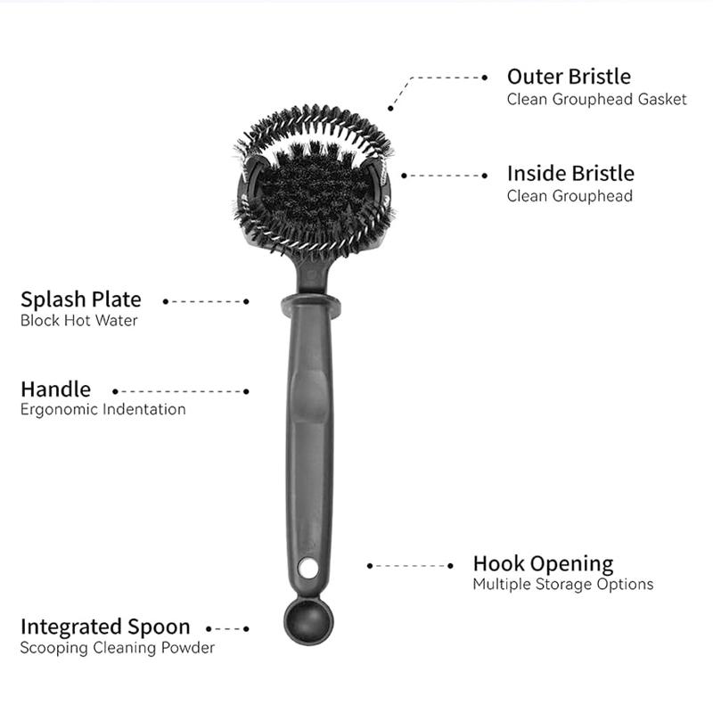 Coffee Machine Brush Cleaner Removable Coffee Maker Espresso Group Head Cleaning Round Brushes Cleaning Tool
