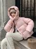 New Winter Sweet Down Cotton Jacket Women Fashion Coat Ladies Hooded Outwear Parkas Thick Cotton Padded Streetwear Overcoat 2024