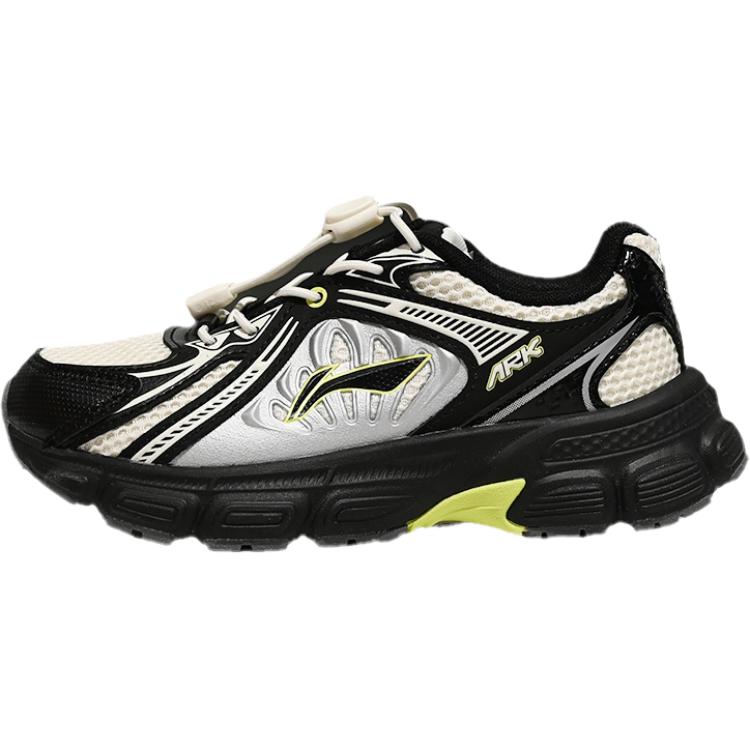 

Li Ning Детская спортивная серия лайфстайл Удобные Универсальные Износостойкие Нескользящие Низкие Повседневные Кроссовки Детская Повседневная Обувь Черно-белые YKNV046-1 32