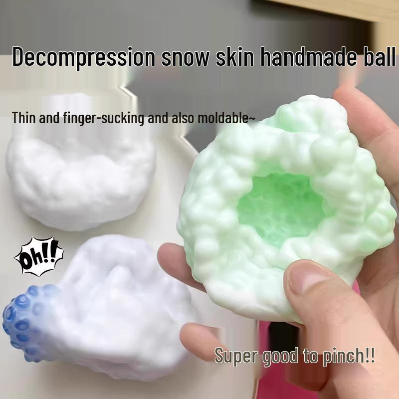 

Snow Skin Handmade Squishy Decompression Toy for Kids - Viral Glutinous Rice Ball