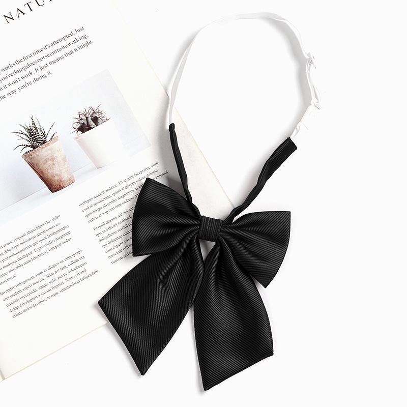 JK Japanischer Stil Unisex Studenten Krawatte mit Reißverschluss - Schwarz Bügelfrei Akademie Fliege für Kinder.