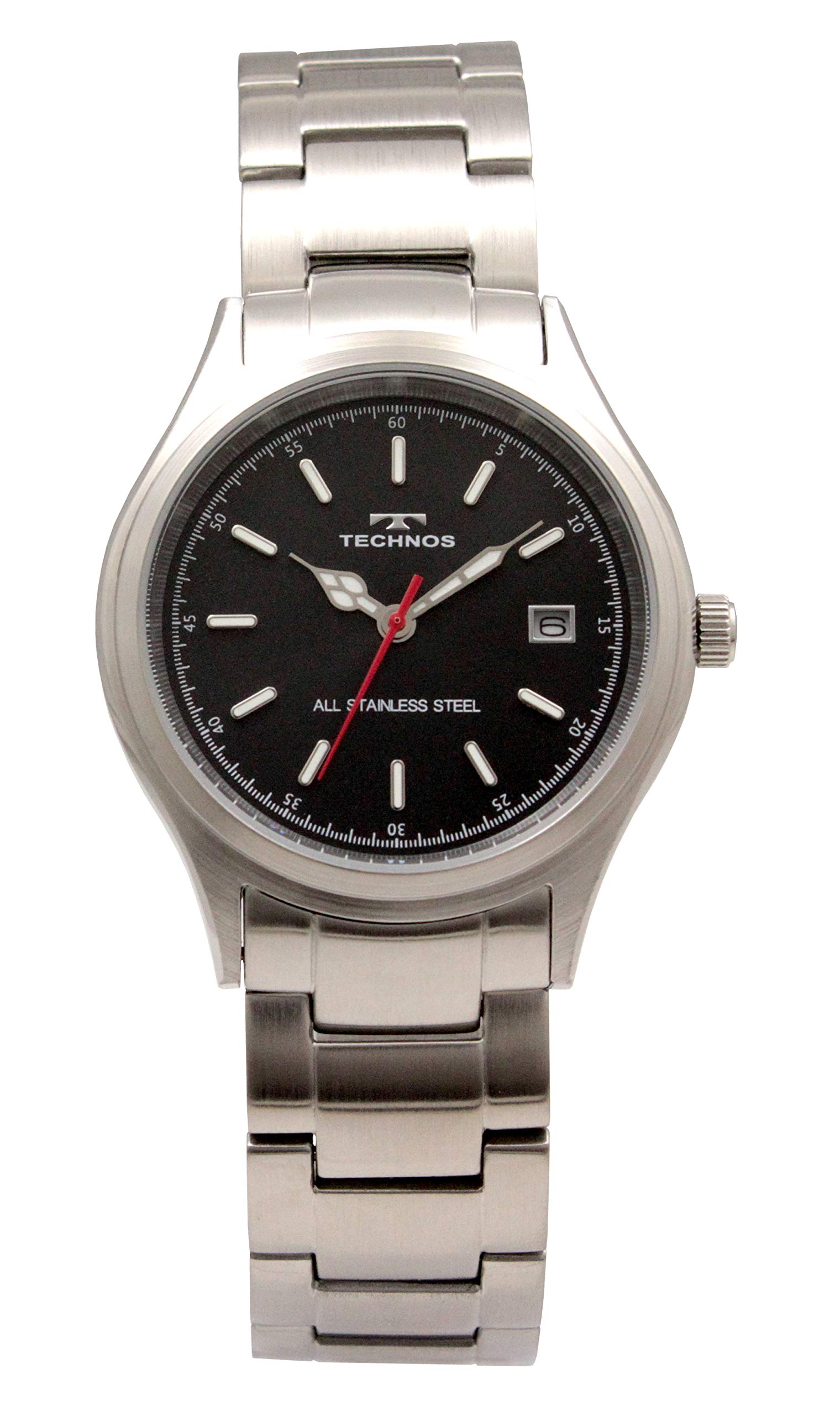 

[Technos] 3 Hand Date Watch T9656SB Men s Silver