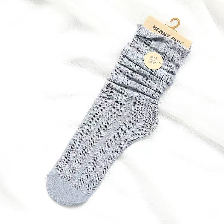 Women Socks Fashion Sexy Crew Socks For Women Summer Solid Hollow Out Women Soft Cute Long Socks For Women Mesh Thin Sexy