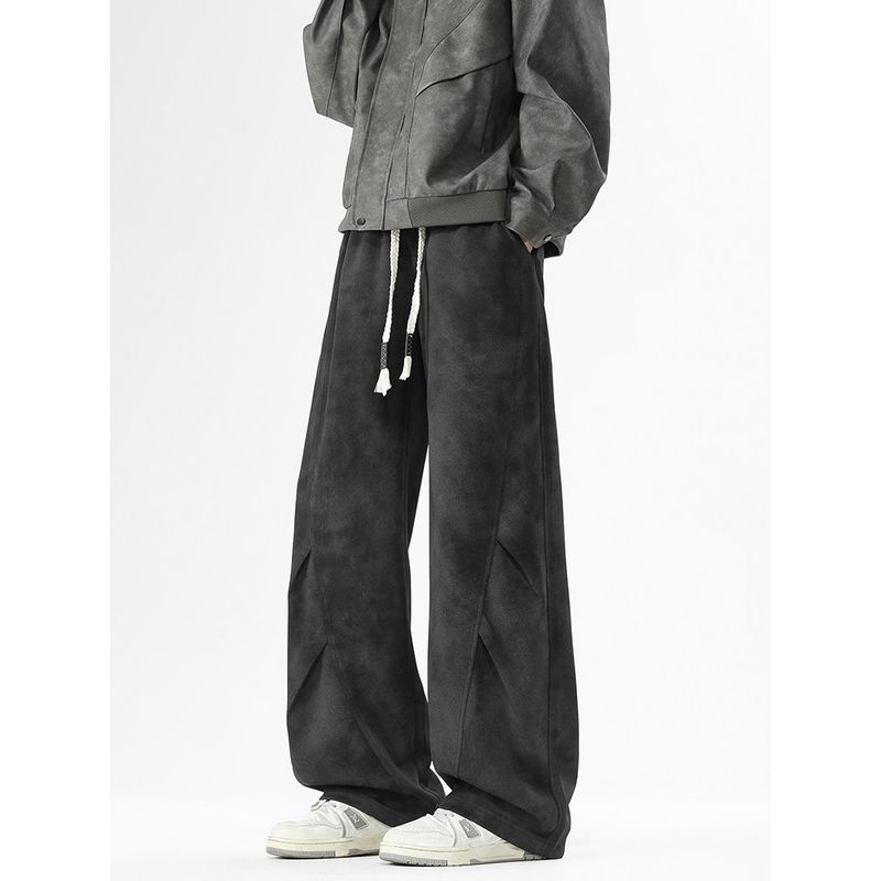 Wassup American-Style Tie-Dye Distressed Pants for Men, New Autumn Trendy Brand, Youth Fashion Versatile High-Street Casual Long Pants