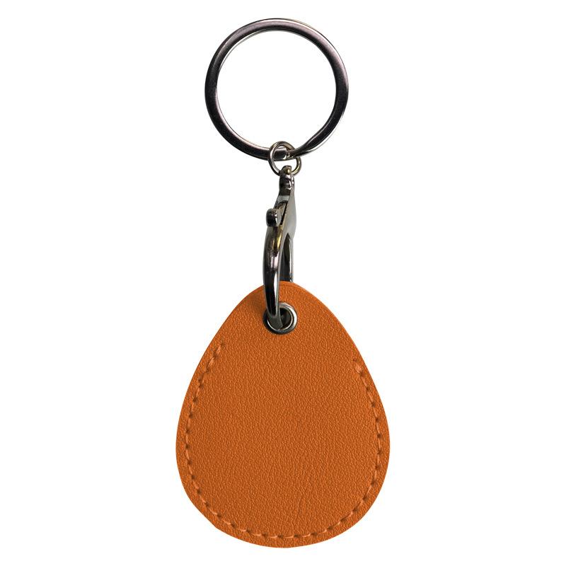 Customized leather water drop small card cover, keychain protective cover, elevator card cover ins community access card cover, customized oem.