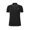 Fila Golf Series Simple Classic Sports Casual Comfortable Knitted Short Sleeve Polo Shirt Women Tops Deep-Black A11W625112FBK