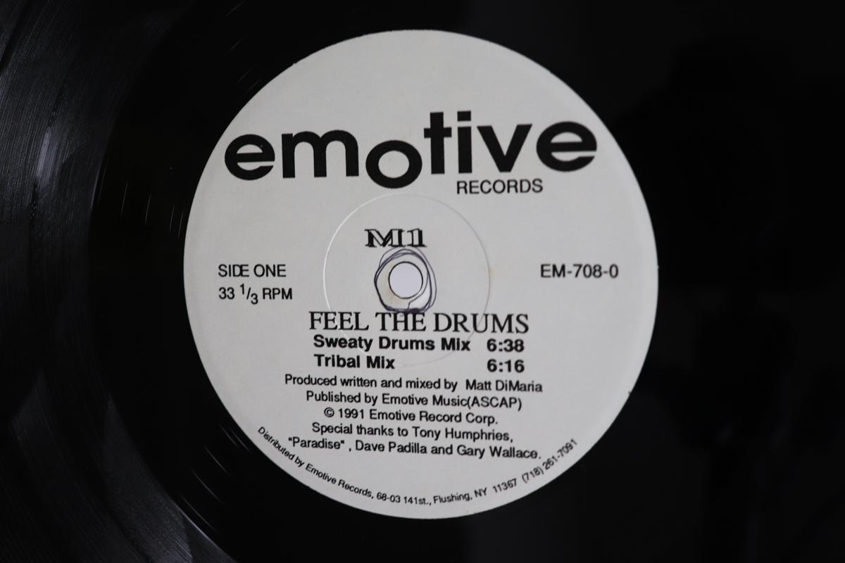 

12inch Record M1 Feel The Drums EM7080 Emotive Records 1991 US Dance Electronica Used