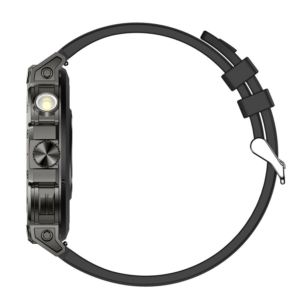 KC89 1.85-inch Outdoor Smart Watch with Compass and Flashlight Health Monitoring Wrist Watch