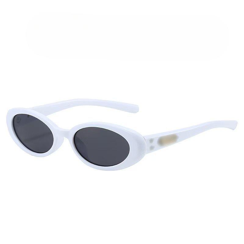 Men Women Retro Small Oval Sunglasses,Narrow Edge Design Frame Dustproof and Windproof Multiple Eyeglass Frame Lens Colors To Choose From