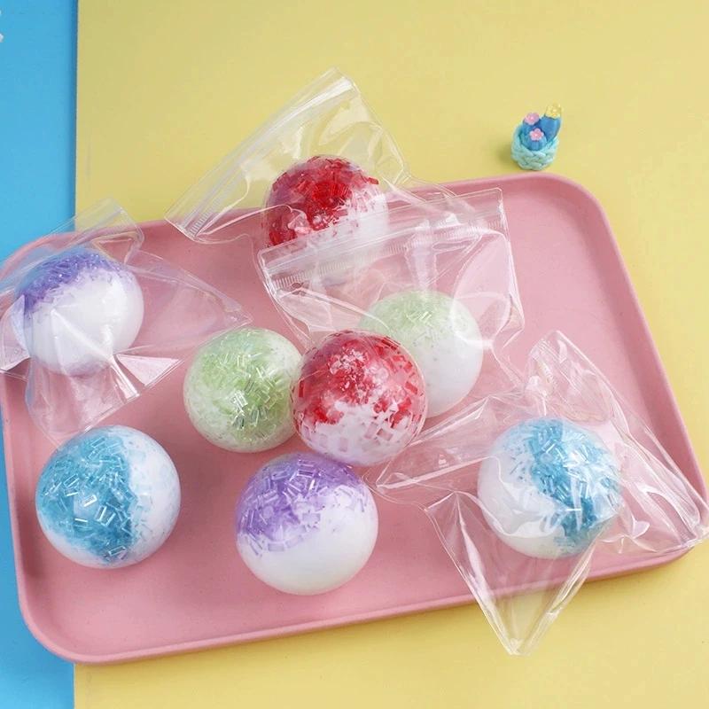 Fast Rebound Ice Crush Squeeze Ball with Squeeze ASMR Satisfying Sound Freezable Sensory Stress Relief Fidget Toy For Adult Gift