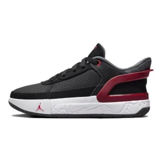 Jordan Rebound Low Top Children's Basketball Shoes Black Gray White Gray