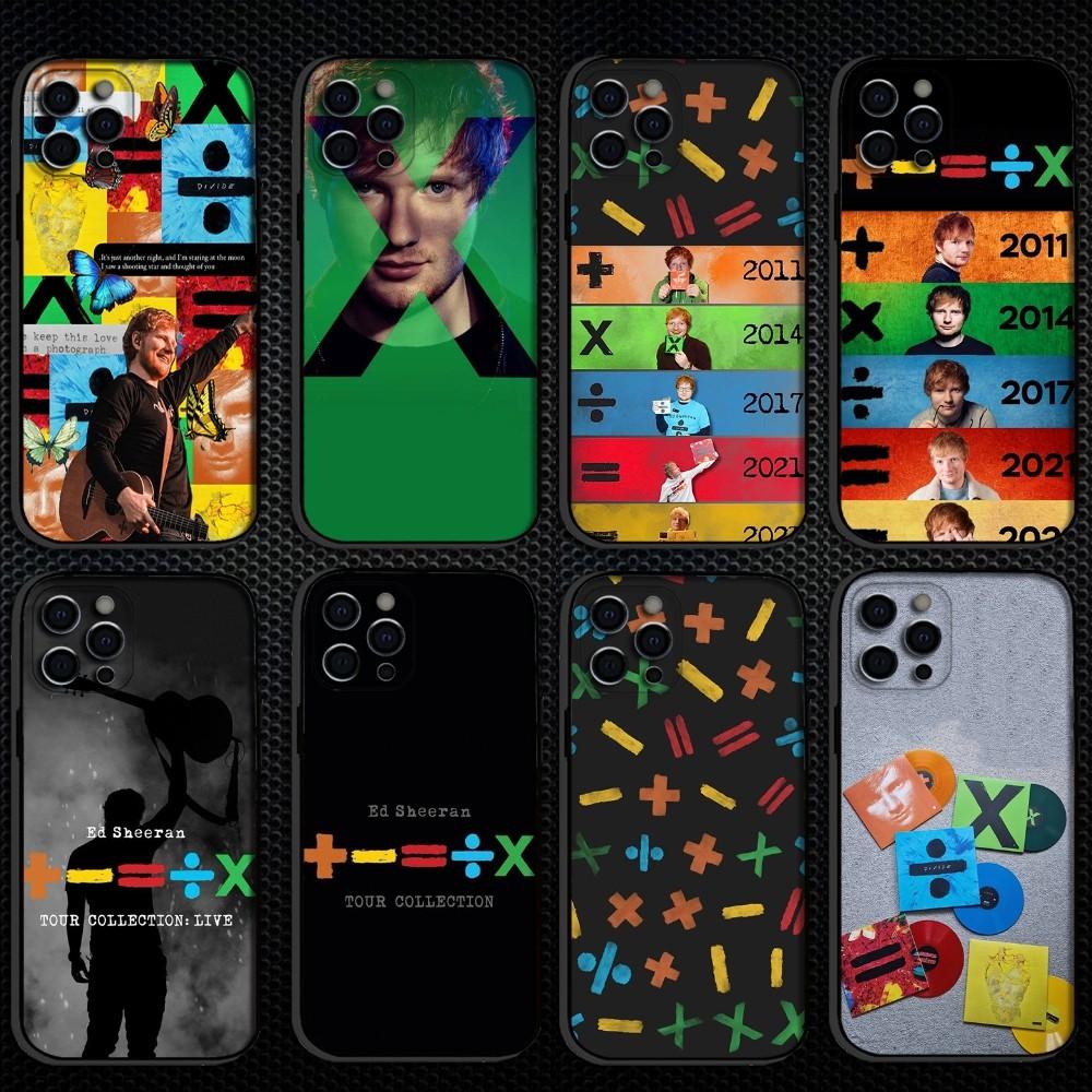 Singer E-Ed Sheeran Phone Case For iPhone 16,15,14,13,12,11 Plus,Pro Max,XS,X,XR,SE,Mini,8,7,Soft Silicone Black Cover