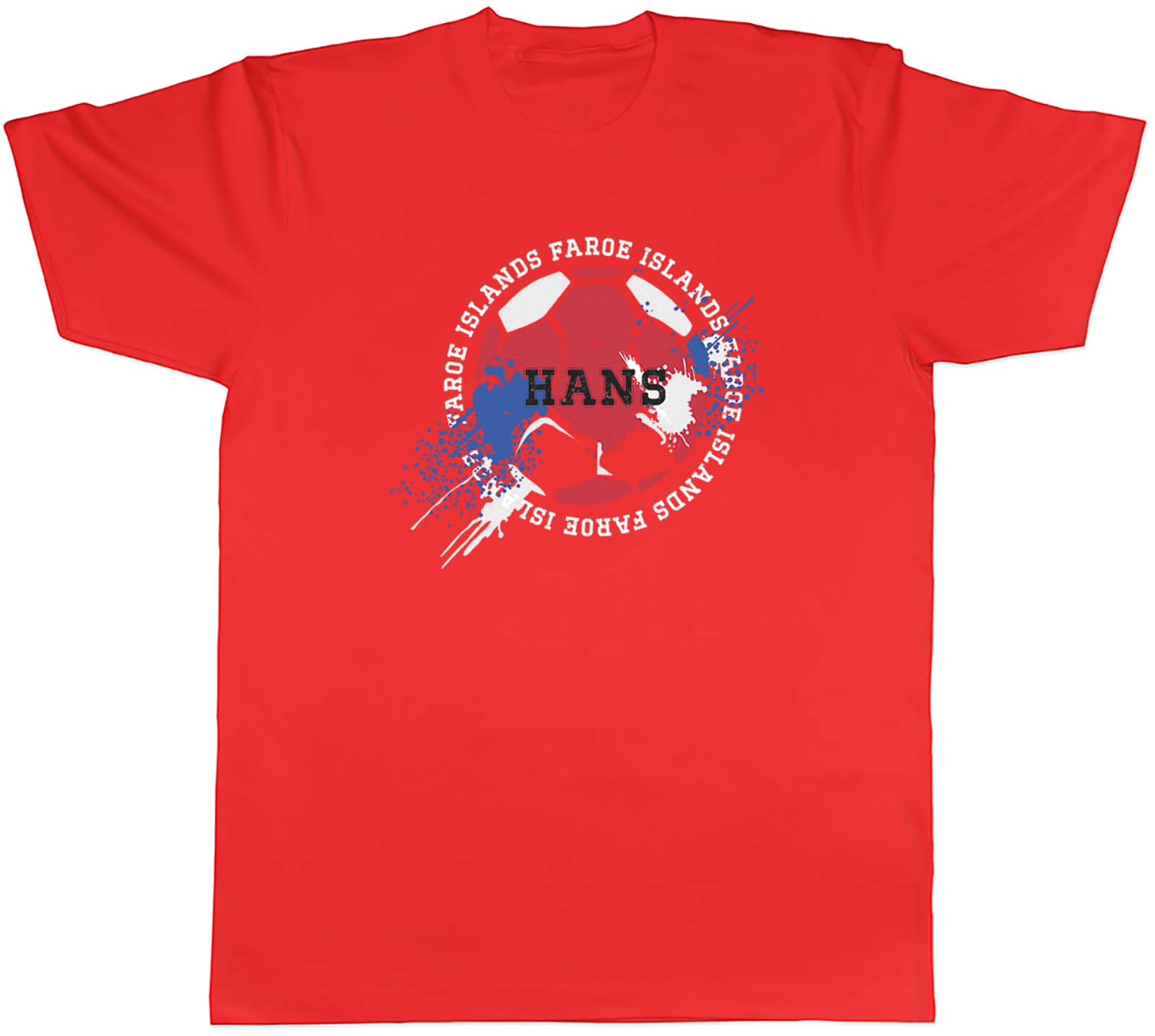 Personalised Faroe Islands Football Sports Unisexs Unisex TShirt Tee Gift S