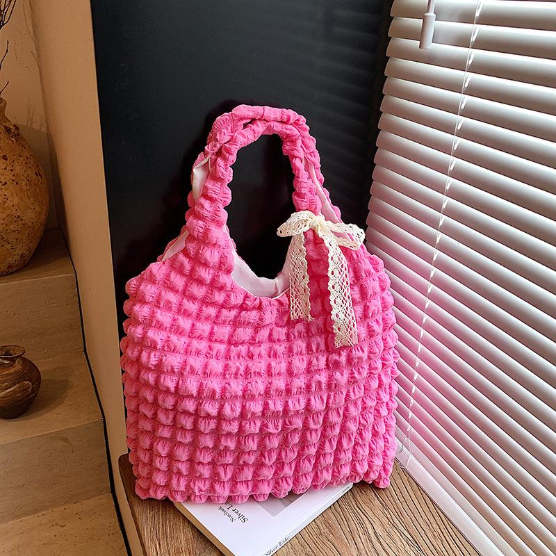 Shoulder Bags Polyster Pleated Cloud Bag Female Large Capacity Shoulder Bag Handbags Shopping Girls Pouch Tote Bolsas