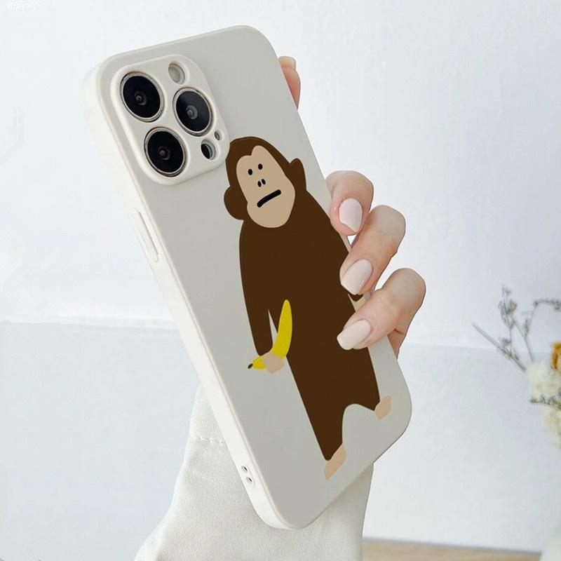 Funny Cartoon Monkey Print Phone Case For iPhone 11 Case iPhone 13 12 14 15 16 Pro Max 7 8 Plus SE XS X XR Shockproof Soft Cover