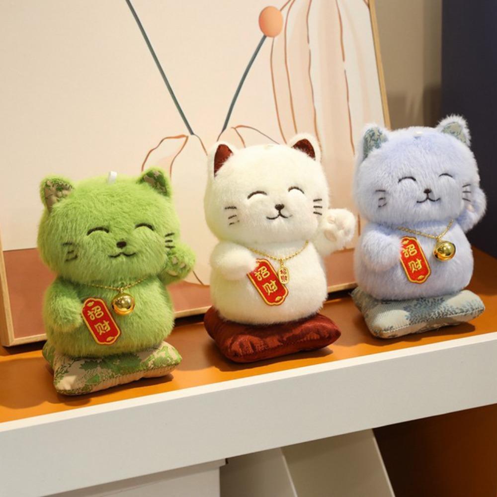 Mit Halskette Plüsch Glückskatze Ornament Stofftier Glückskatze Stoffpuppe Auto Dekoration