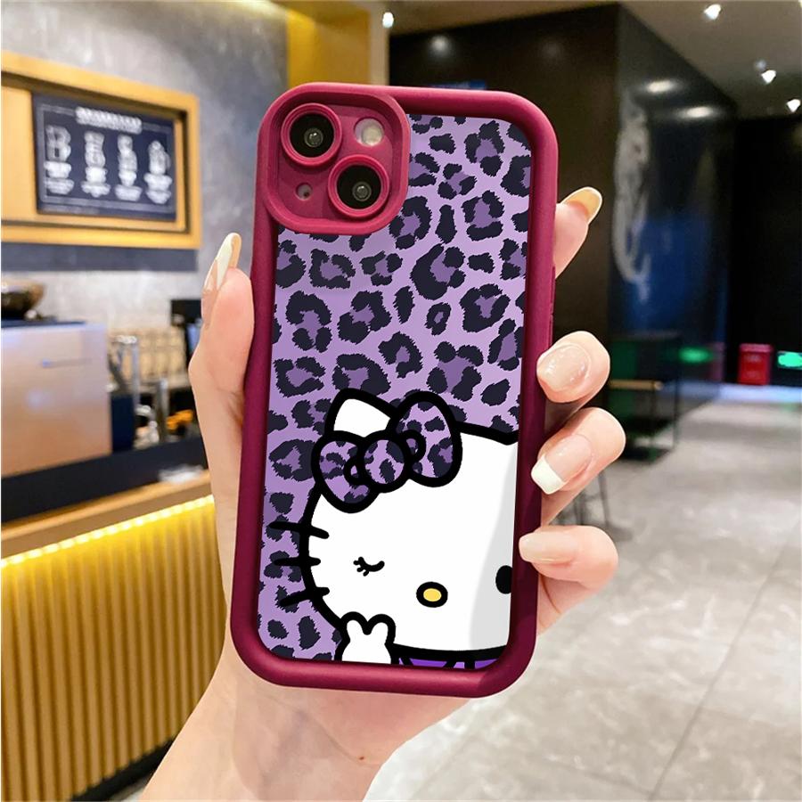 Anime H-ello K-Kitty Cute Phone Case for iPhone 16 15 Pro Max 13 12 11 Pro 14ProMax 16Plus XS Max XR 7 8 SE 16e Soft Cover