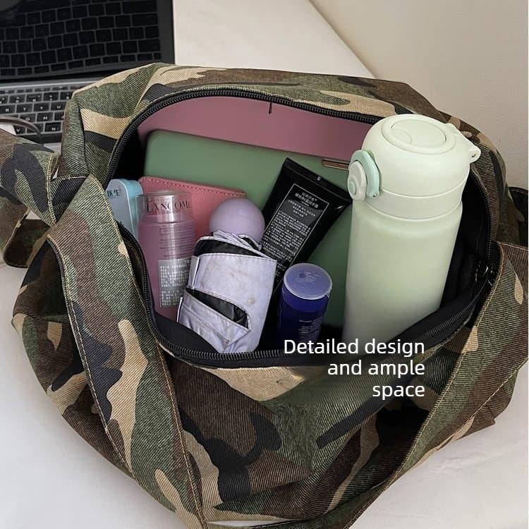 Vintage Camouflage Tote Bag Women's Shoulder Bag