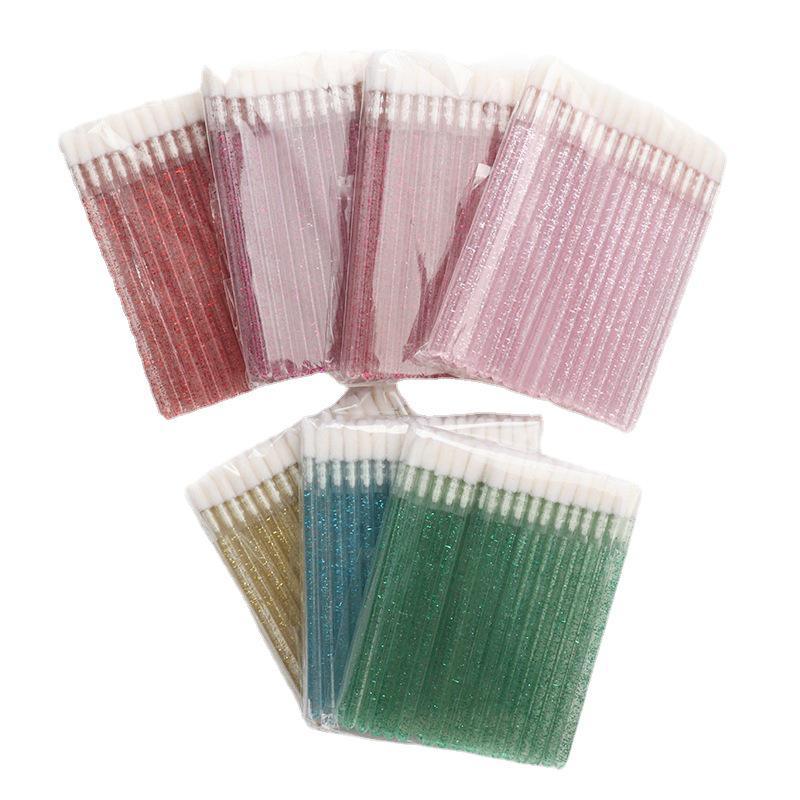 50er-Pack Einweg-Kristall-Lipgloss-Pinsel - Tragbare Make-up-Schönheitswerkzeuge