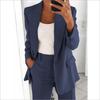 Cardigan aderente a tinta unita moda europea e americana 2024 Set completo da donna