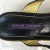 Ralph Lauren Kollektion Knöchelriemen Sandalen Damen 7 24cm Schwarz Jute Sohle(GEBRAUCHT)
