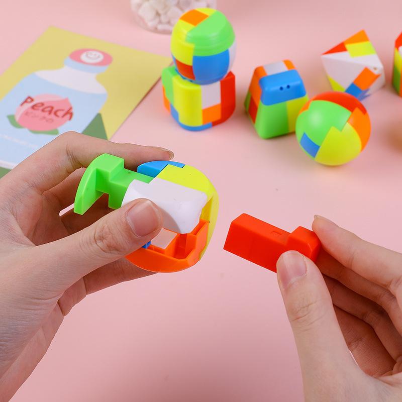 12 ks 3D puzzle Lubanův zámek Klíčenka Mozková hra Magická mini kostka Odolná proti stresu pro dospělé Zábava pro děti Puzzle hračka