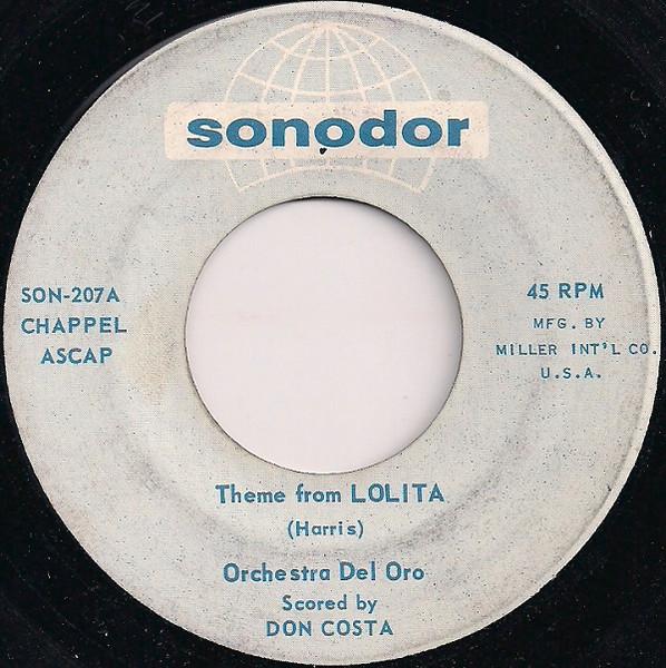 

7-дюймовая пластинка ORCHESTRA DEL ORO Тема из Лолиты Lolita YaYa SON207 Sonodor 1962 US Pop Б/у