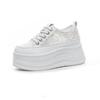 Inner Height Increase Small White Shoes Women's Casual Fashion Versatile Platform Sequins Small Women's Shoes