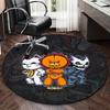 1pc Anime Cat Round Carpet Cute Cartoon Design Chair Mat for Office, Home Decor, Living Room