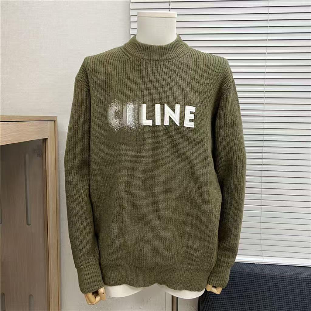 Men's CE Home 25SS Autumn/Winter Big Logo Jacquard Knit Sweater
