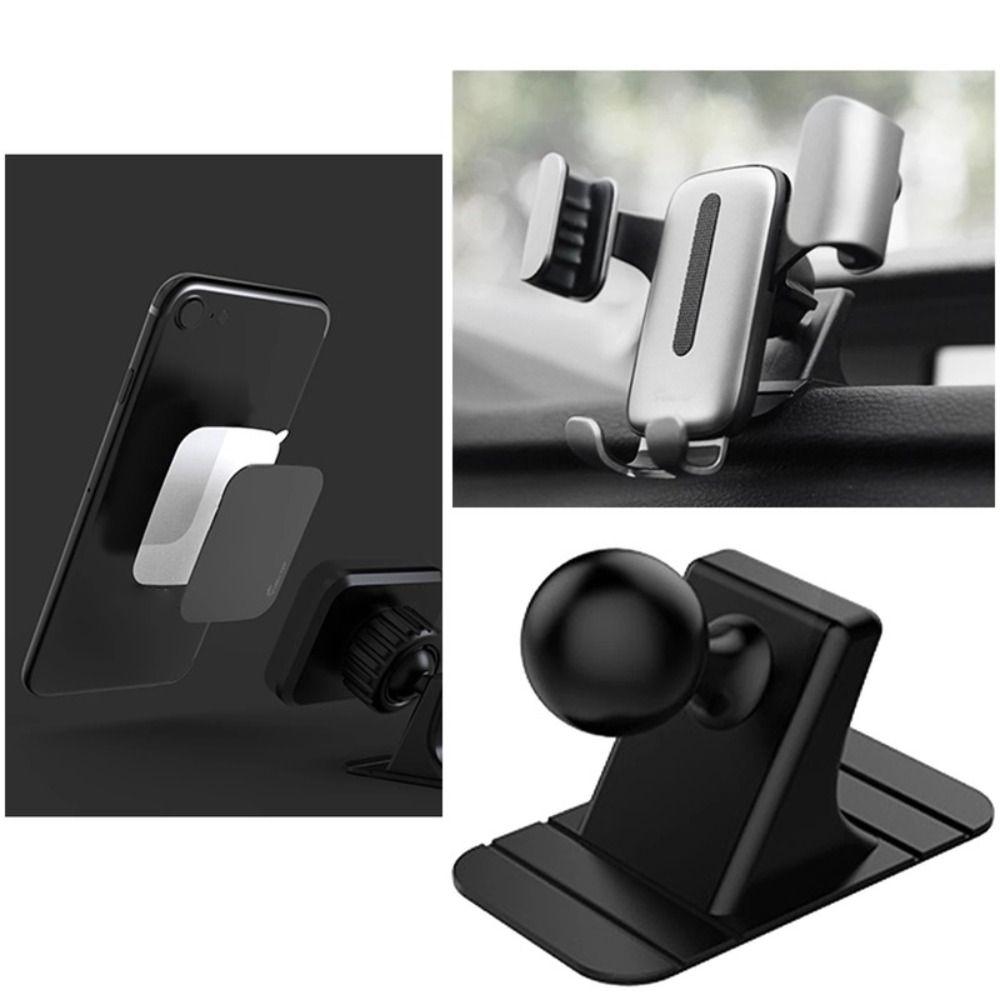 Mount Suction Base Anti-Skid Car Phone Holder Car Phone Bracket Auto Air Vent Stand Ball Head Base