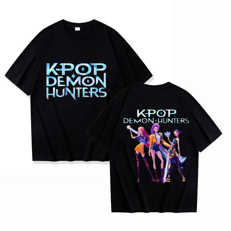 New Hot Anime Kpop Demon Hunters Mira Rumi Zoey T-shirts Fashion Women Girls Summer Tee Shirt Unisex Casual Short Sleeve Tops