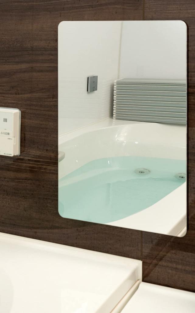 Topre Corporation Bathroom Magnetic x 5mm Resin Made in Anshin Plus 1 Piece Mirror, Anti-Fogging, Type, 29.5cm 21.5cm, Thick, Unbreakable, Mirror,