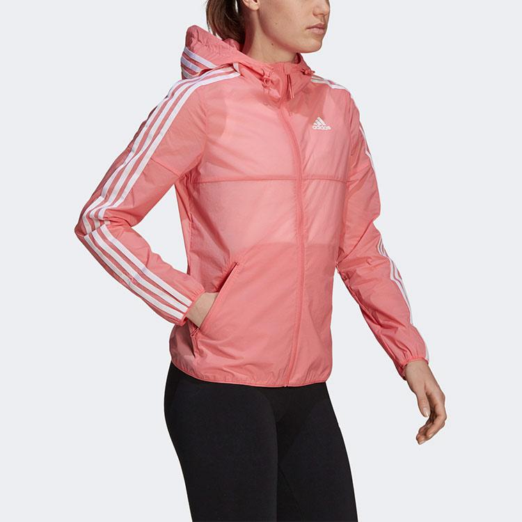 adidas Womens Casual Sports Woven Hooded Jacket Women Jacket Rose GS0363