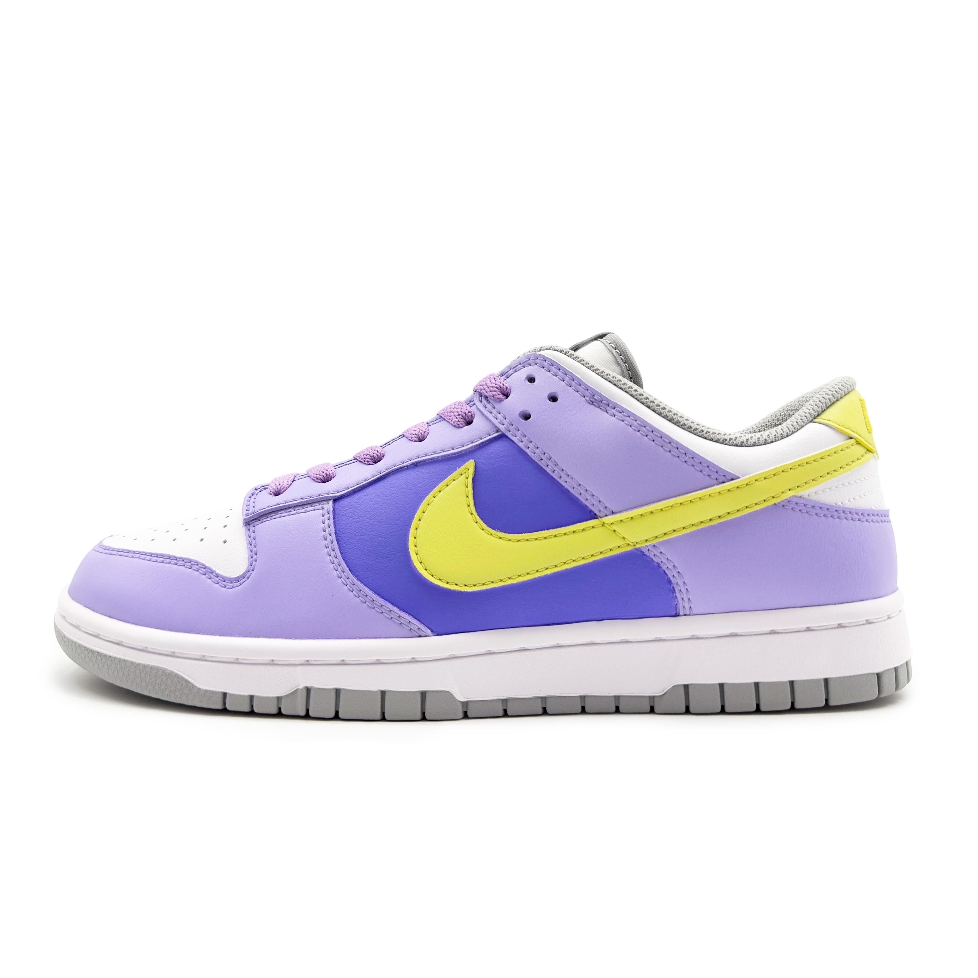 

Nike Dunk Abrasion Resistant Low top Skateboard Shoes Unisex Purple White Yellow HF5441-105(Team1189-) 41