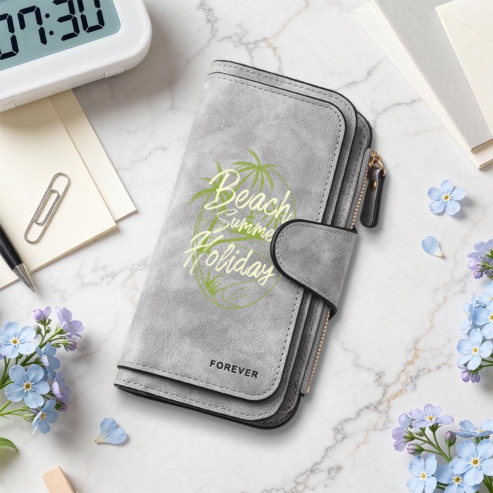 Beach Summer Holiday Women Long Wallet Fashion Casual Portable Multi Card Holder