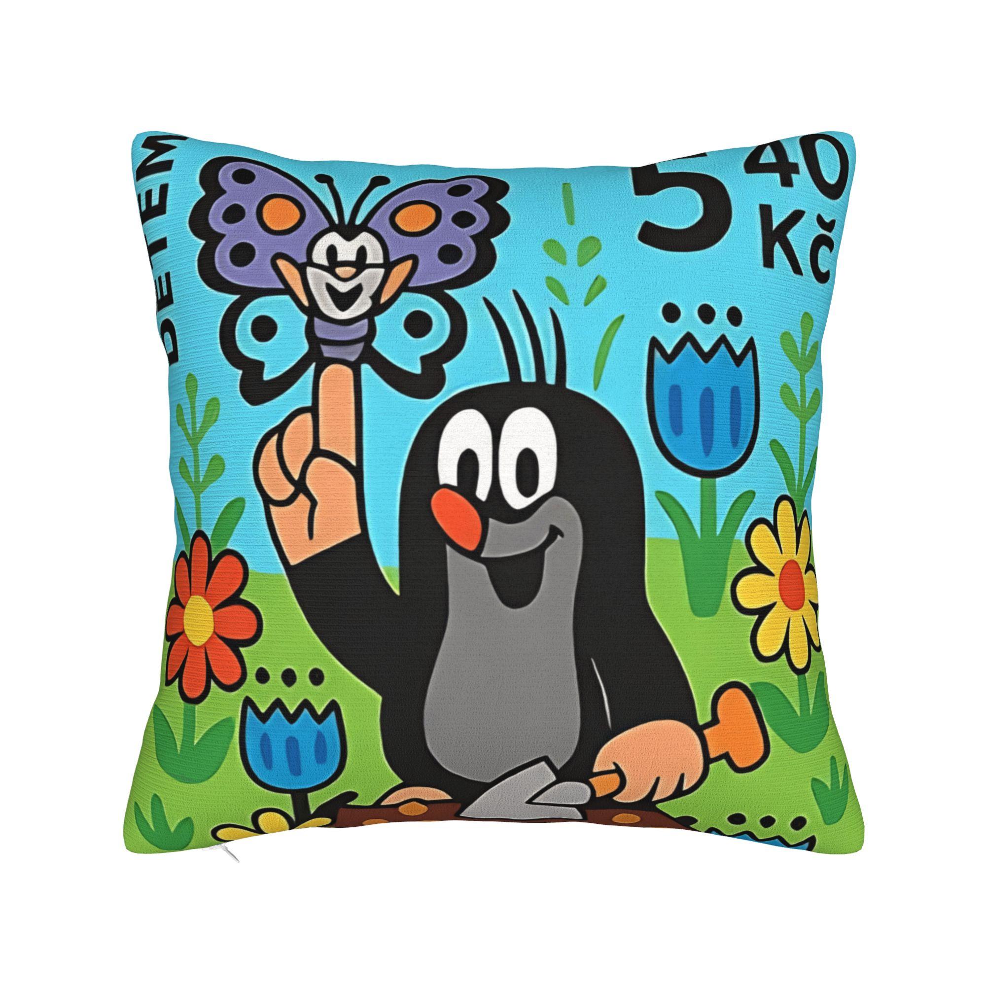 

Наволочка Крот Снег Забавная Наволочка Для Дивана Машины Домашний Декор Наволочки 12x12Inch