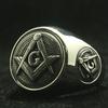 1/316L Stainless Steel Freemasons Ring Cool Newest 3 Logos Personal Design for Men Women