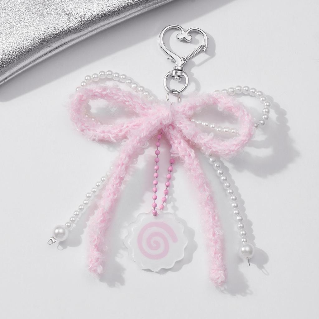 Y2k Fashion Flower Star Love Bow Strawberry Pendant Acrylic Keychain Student Women's Bag Backpack Pants Chain