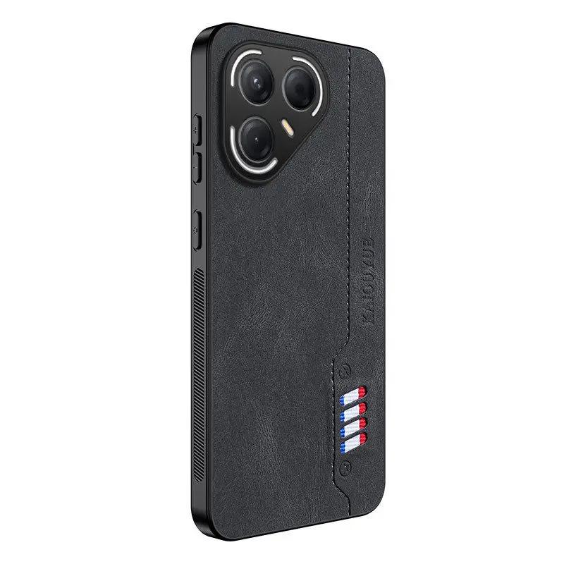 For Tecno Pova7 Ultra Case Luxury Vintage Nappa Leather Soft Edge Cover For Tecno Pova7 Pro Shockproof Bumper Funda