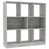 VidaXL Bibliothèque, Meuble de Rangement avec Compartiment, Armoire à Livres Salon Salle de Séjour Intérieur, Moderne, Gris 800175