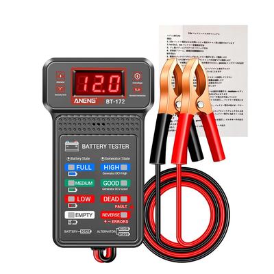 IUIU 12V Battery Tester, Automotive Digital Voltmeter & Alternator Checker - High-Precision 0.01V Diagnosis of Battery Status and Charging System - Re