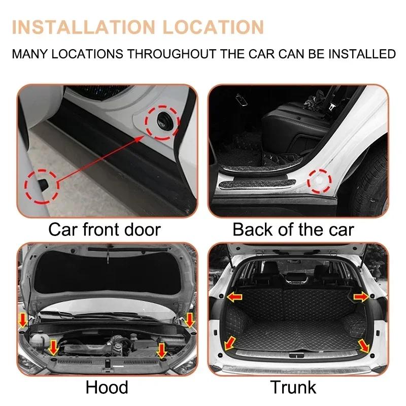 Silica Gel Car Door Shock Absorber Luminous Sticker for KIA Rio Optima Cd5 Cerato Soluto Kx3 Soul K5 Niro Forte Pregio K3 Sedona
