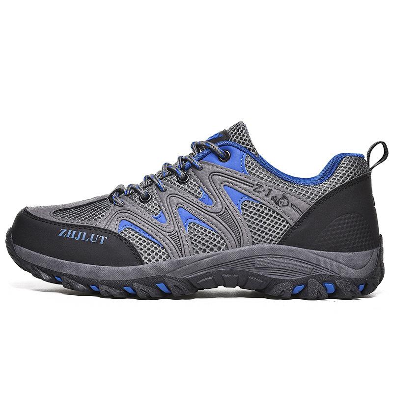 Summer Couple Technology Fabric Breathable Mesh Hollow Outdoor Hiking Shoes Foreign Trade Large Size Fashion Hiking Shoes