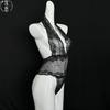 Transparent Lace Temptation Onesie Sexy Underwear Neck Mesh Charm Perspective Suit Hot Bed Set