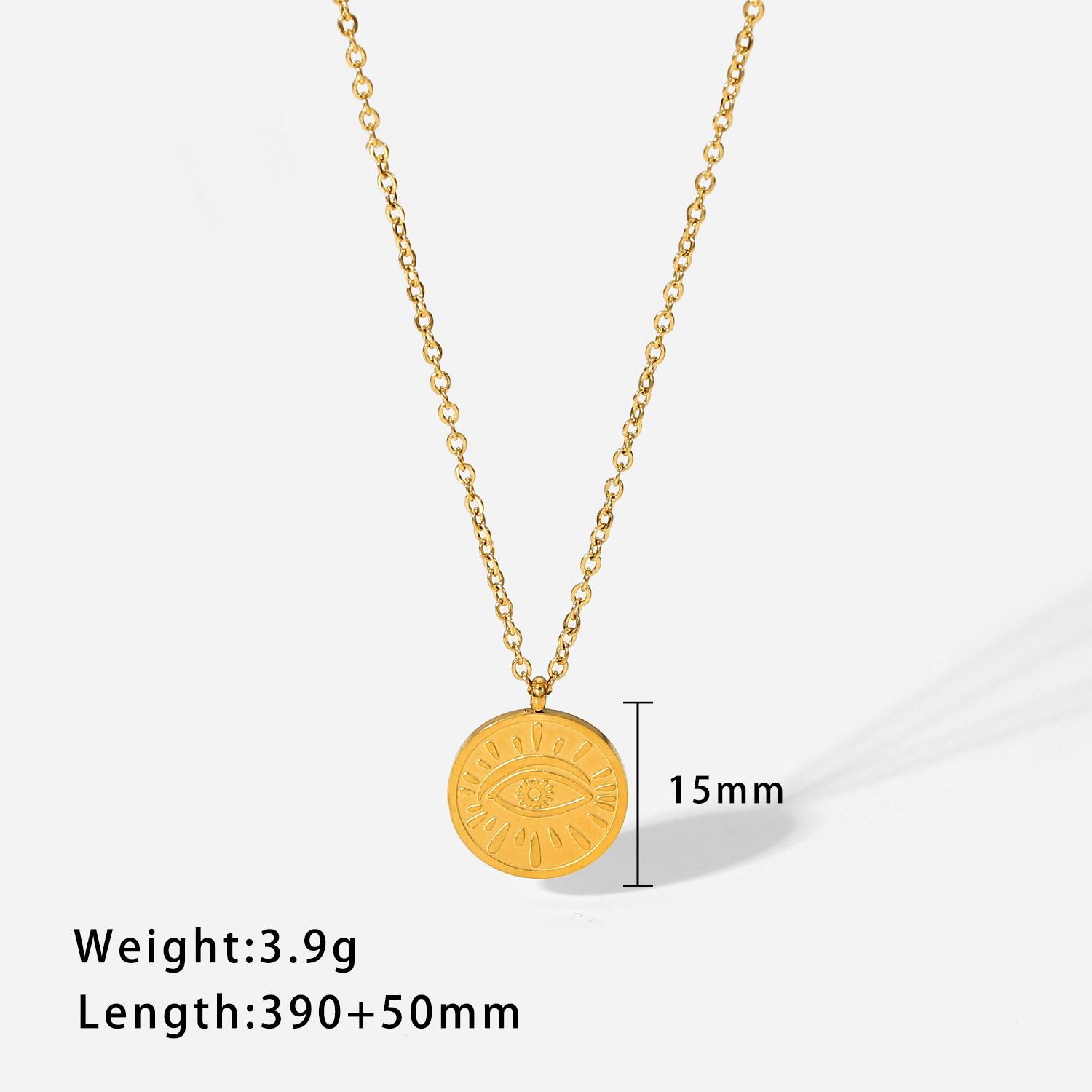 Luxury Vintage Women Pendant Necklace Stainless Steel Trendy 18k Gold Pendant Necklace 20inches&Fashion