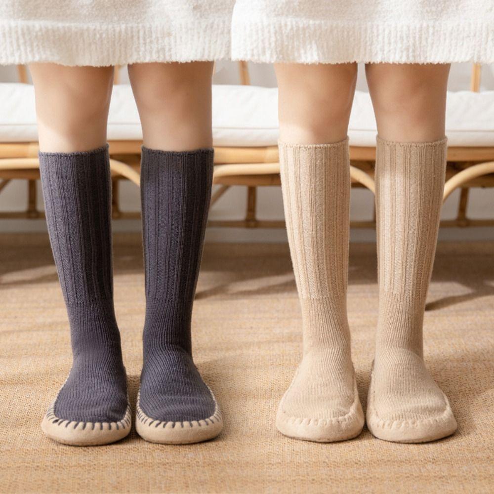 Warm Floor Plush Socks Sleeping Winter Stocking Knitted Knee High Socks Unisex
