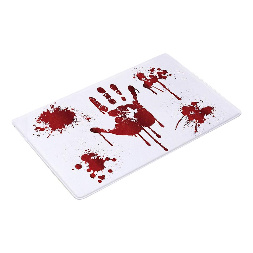 Halloween Blood Footprints Floor Mat Kitchen Bedroom Door Printing Living Room