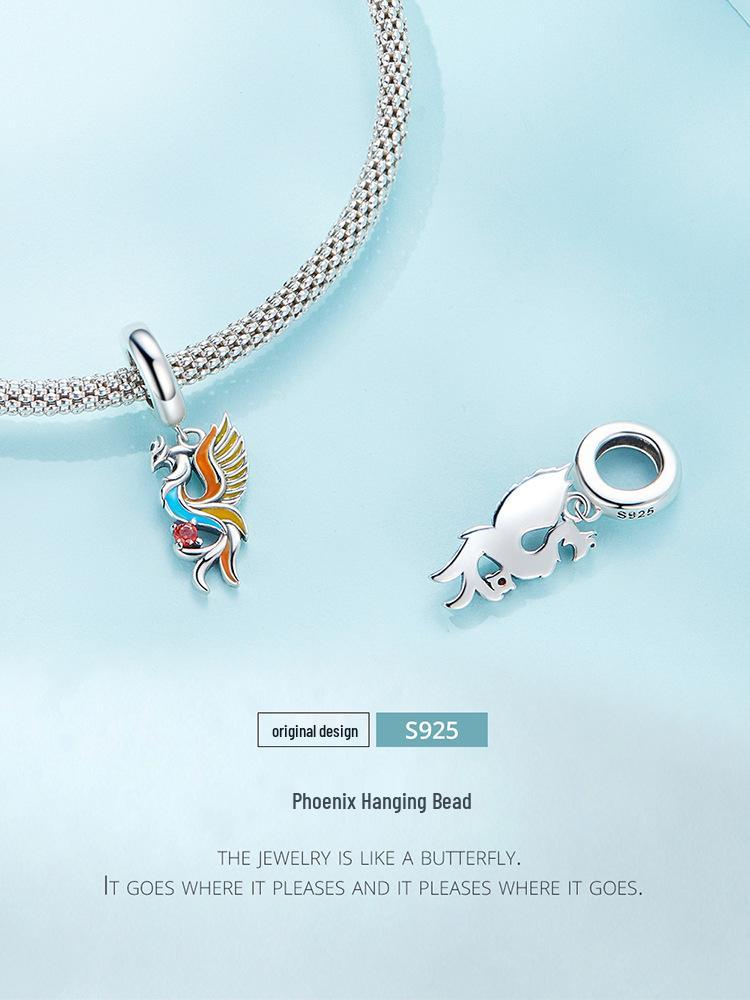 Brățară nouă cu pandantiv Phoenix din argint S925 cu design inteligent de aplicare a uleiului